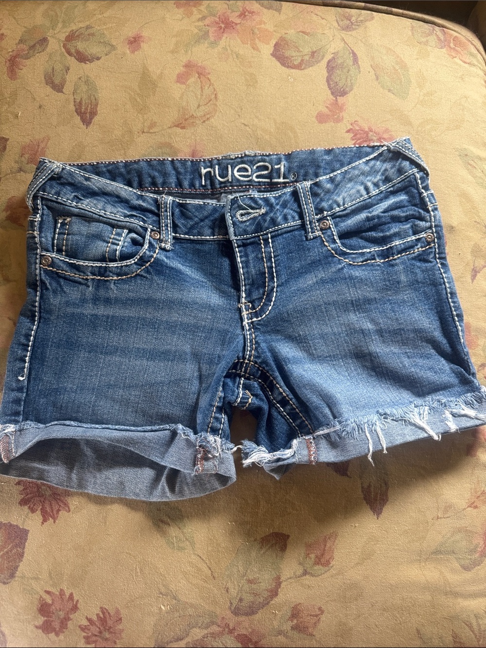 Rue21 Distressed Blue Denim Cutoff Shorts